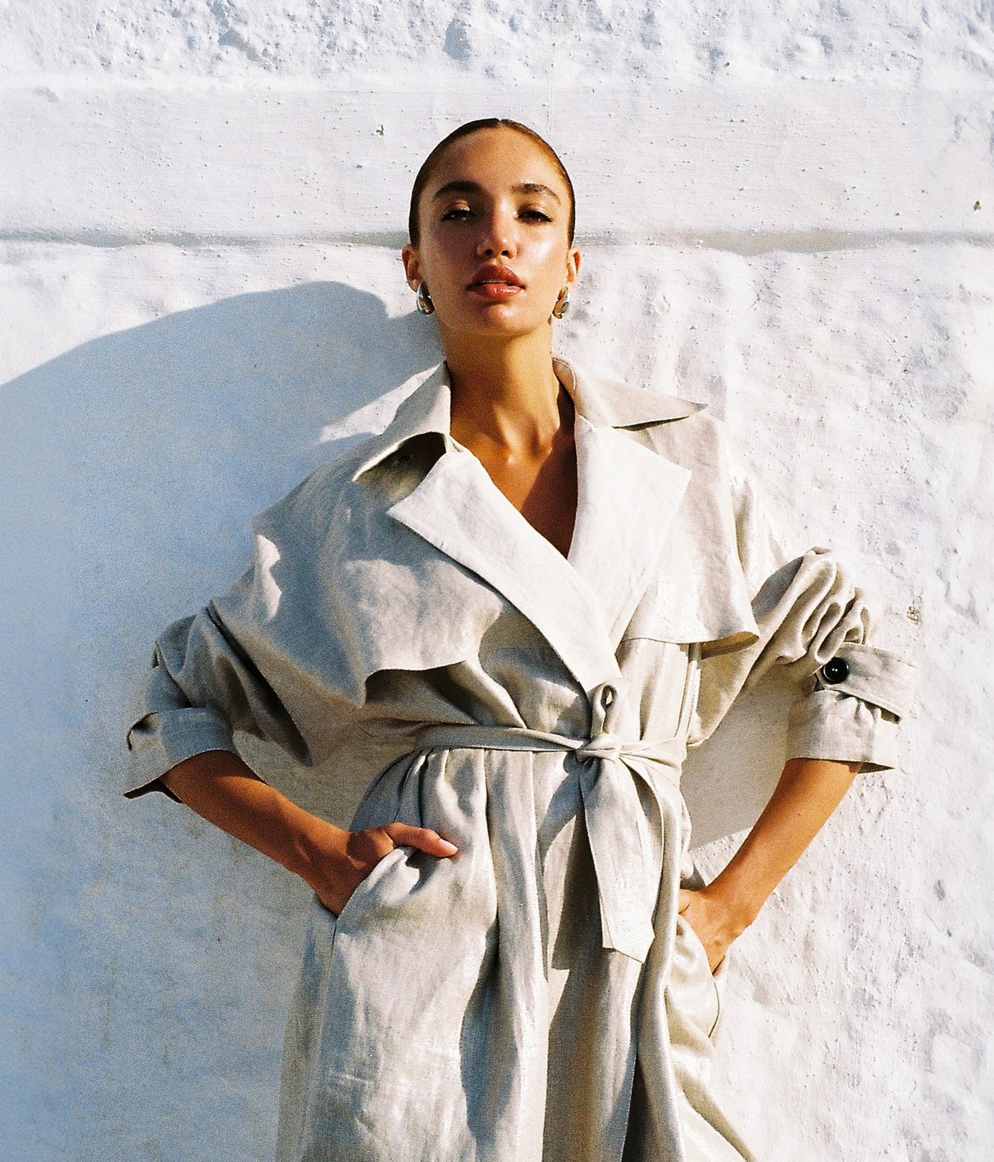 Linen trench